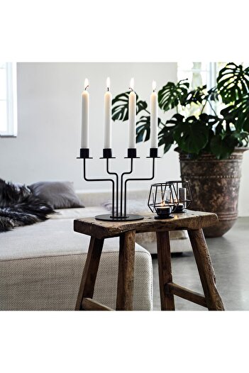 IKEA PÄRLBAND Tealight holder, black, 10 cm