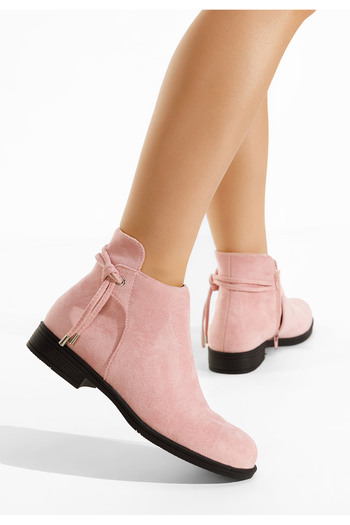 B T Shoes Ružové dámské kotníkové boty Dezara
