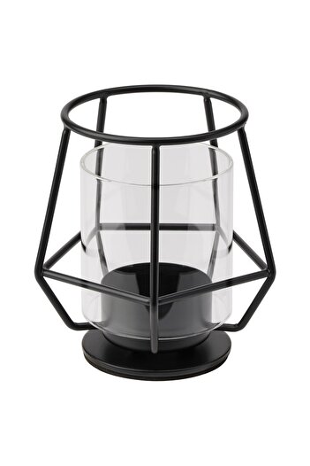 IKEA PÄRLBAND Tealight holder, black, 10 cm