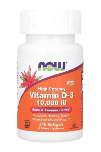 Now Vitamin D3 10000 IU, 240 Softgels