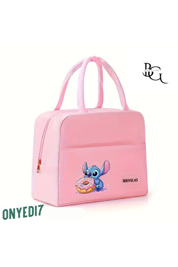 BGSignature Thermal Lunch & Meal Bag That Provides Waterproof Hot & Cold Protection - Pink Donut Stitch