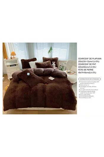 CHIRASO CHIRASO Bedding, FLUFFY Cocolino Fur, Bed Sheet 220x240cm, Duvet Cover 200x230cm, 2 Pillowcases