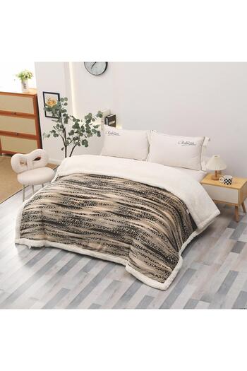 CHIRASO Cocolino CHIRASO Blanket, 200x230cm, Fur Inside, Double Bed, Thick, Soft and Fluffy