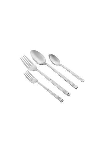 ABAREEK 24-Piece Stainless Steel Flatware Set in Silver