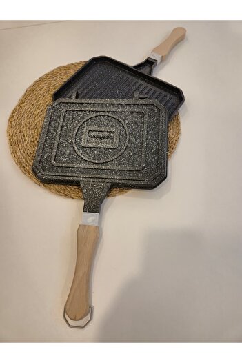 TAŞHAN Eco Luxury Detachable Stovetop Cast Granite Toast Machine with Wooden Handle