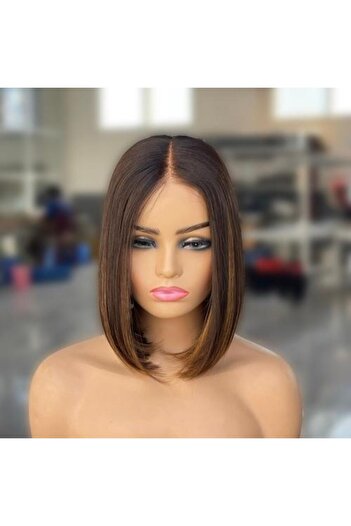 Bella Natural Hair Wig 100% Bob Length 12 Inch (Marwa)