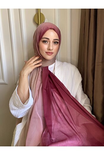 MODA شال دبي ديجراد - عنابي فاتح / حجري