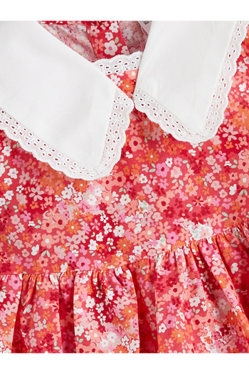 LC Waikiki Lcw Girl's Floral Baby Collar Dress