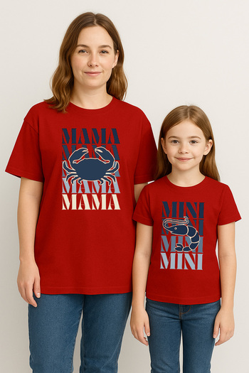 SVART WEAR Mama Mini Mother Daughter Matching T-Shirt Set T-Shirt Twin Mother Daughter Oversize (Single Price)