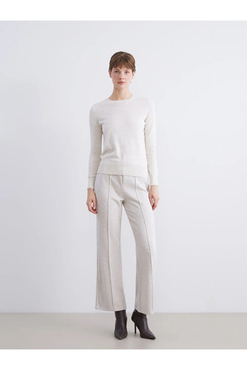 LC Waikiki Γυναικείο παντελόνι LCW ComfortBeige με ελαστική μέση