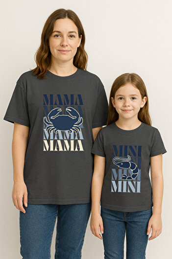 SVART WEAR Mama Mini Mother Daughter Matching T-Shirt Set T-Shirt Twin Mother Daughter Oversize (Single Price)