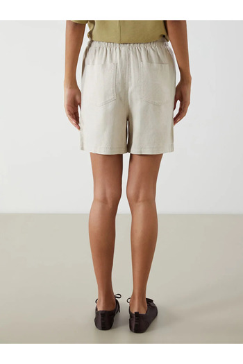 LC Waikiki Elastic Waist Linen Blended Women's Shorts