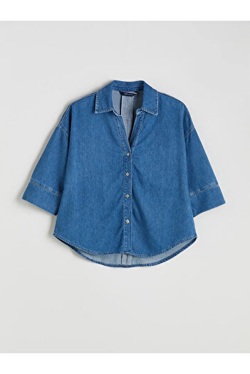 LC Waikiki Loose Fit Kadın Jean Gömlek