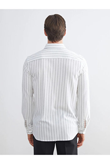 LC Waikiki Slim Fit Uzun Kollu Çizgili Erkek Gömlek
