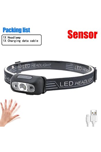 Choice Original sensor Powerful LED Induction Headlamp Use18650 Rechargeable battery Headlight Aluminium Ou