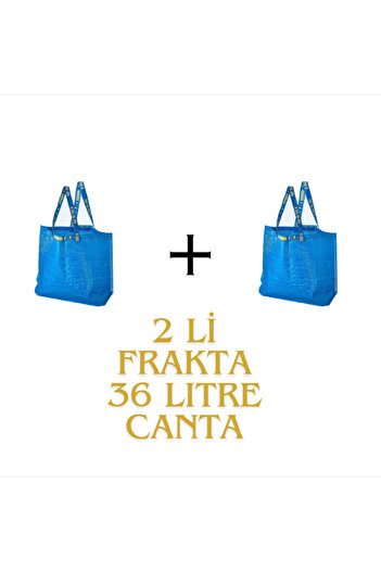 IKEA 2-Pack Frakta Bag, Blue, 36 Lt 2 Pcs 60301707