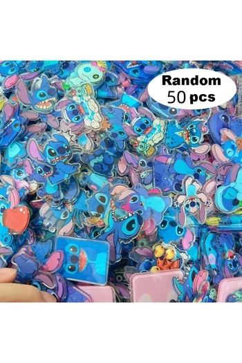 Choice1 2CM random 50pcs 10/50/100pcs Random Disney Stitch Diy Handmade Patch Acrylic Animation Stitch Penda