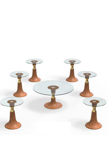 Tasamem Dafia 7-piece round tea table set
