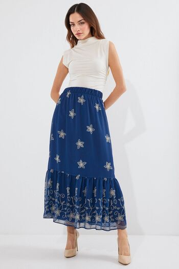 Hiccup Bdart Floral Patterned Maxi Skirt