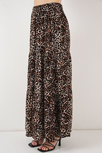 Hiccup Bdart Relaxed Fit Patterned Maxi Skirt
