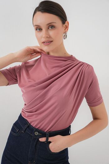 Hiccup Bdart Ruffle Detailed Slim Fit Collar Blouse