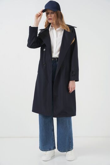 Hiccup Bdart Buttoned Lined Trench Coat