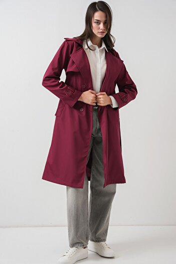 Hiccup Bdart Buttoned Lined Trench Coat
