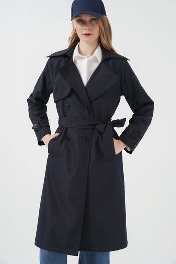 Hiccup Bdart Buttoned Lined Trench Coat