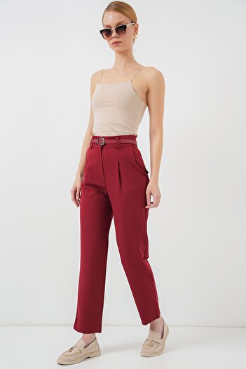 Hiccup Bdart Straight Cut Regular Waist Trousers with Zipper