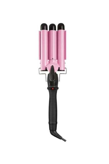 fun zone 5 Gear Adjust 3 Tubes Spiral Rotating Hair Curling Roller Pink