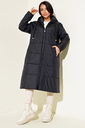 Hiccup Bdart Hooded Long Puffer Coat