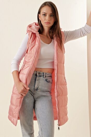 Hiccup Bdart Hooded Long Zipper Vest