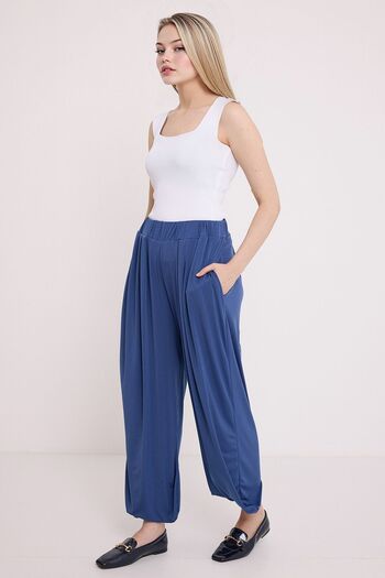 Hiccup Bdart Wide Leg Pleated Drawstring Pants