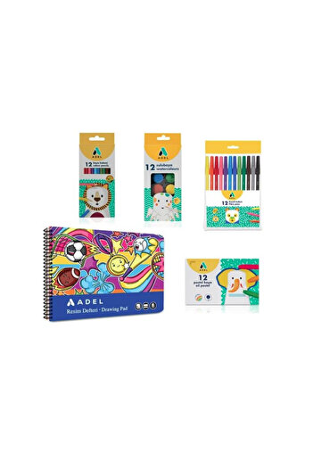 Adel 4-Piece Painting Set+Picture Book 25X35