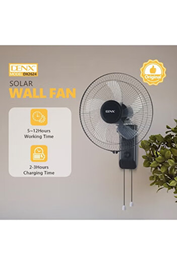 Denx Dinx Solar Powered Wall Fan DX2624