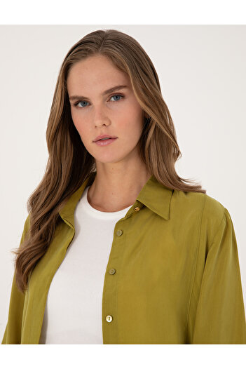 Pierre Cardin Green Comfort Fit Long Sleeve Shirt 50313652-Vr257