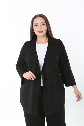 XL Modam Women's Silvery Oversized Cardigan