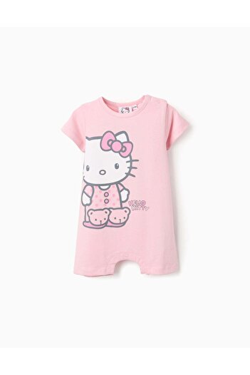 Ziddy Cotton Pyjama-Romper for Baby Girls 'Hello Kitty', Pink