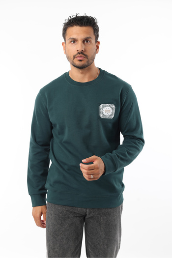 Rodrigo Men's Doubleface Fabric Crew Neck Printed 100% Cotton Sweatshirt