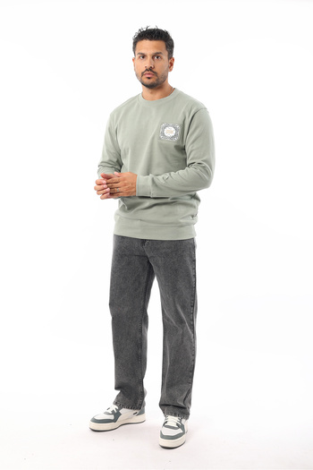 Rodrigo Men's Doubleface Fabric Crew Neck Printed 100% Cotton Sweatshirt