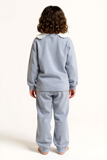 Grata Girl's Tracksuit Set 10-16 Years Old 7424 Gray