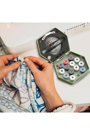 DUCK HOBY Sewing Kit Home Travel Sewing Tool and Scissors, Thread, Needle, Tape Measure, Buttons Dowry Portable