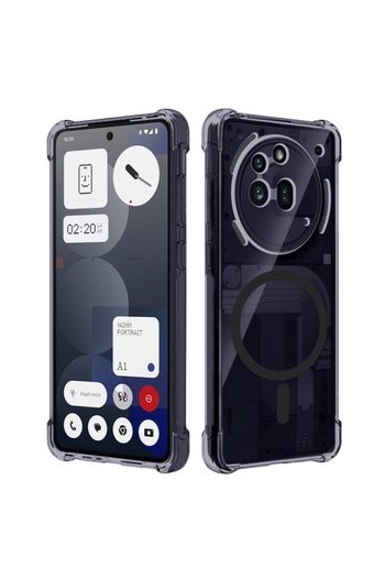 SKYDDAR INNOVATION Case for Nothing Phone (3a) Pro, Shockproof MagSafe silicone case, sticker set, Smoke