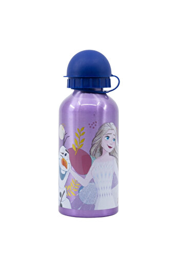 Frozen Water bottle, for children, made of aluminum, BPA-free, multicolor, 400 ml, Frozen, Disney