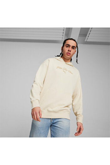Puma Mens X Palm Tree Crew Graphic Hoodie - White