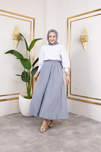 exxitcollection Women's Hijab Stylish Modern Strawberry Pocket Skirt with Elastic Waist