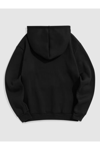 Machetta Unisex Stich Printed Oversize 100% Cotton Hooded Sweatshirt