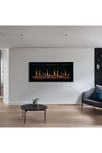 SAFECARE Semineu Electric Incorporabil Cu Busteni, cu Sunet, 7 culori, Flacari realistice
