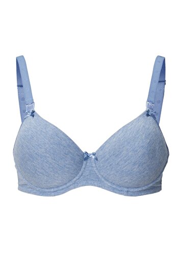 NOPPIES Blue Melange Cotton Nursing Bra
