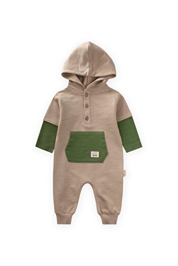 Cigit Garni Detailed Jumpsuit 0-3 Years S Mink